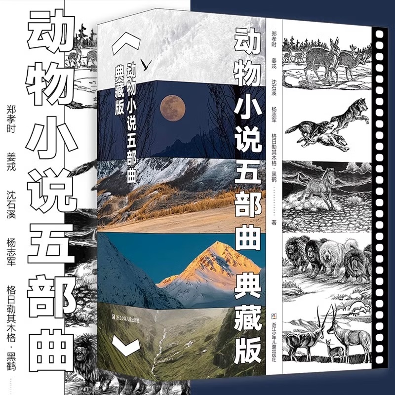 【官方正版】沈石溪动物小说五部曲典藏版狼图腾小狼小狼 野马归野 长白山猎话最后的獒王最后的藏羚青少年儿童文学读物绘本故事书 书籍/杂志/报纸 儿童文学 原图主图