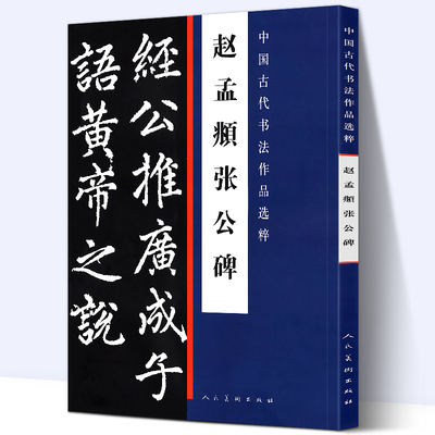 【大尺寸8开】赵孟頫张公碑 中国古代书法作品选粹 赵孟頫楷书临摹碑帖完整版拓本行书楷书字帖临习高清印刷人民美术出版社