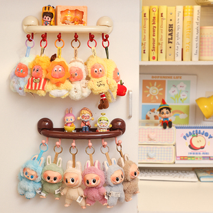 Momoi 盲盒挂件收纳展示架免打孔墙上置物架手办钥匙吸盘式挂钩