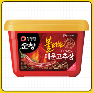 清净园火辣辣椒酱450g韩国进口超辣拌饭做汤酱料蘸酱韩式料理