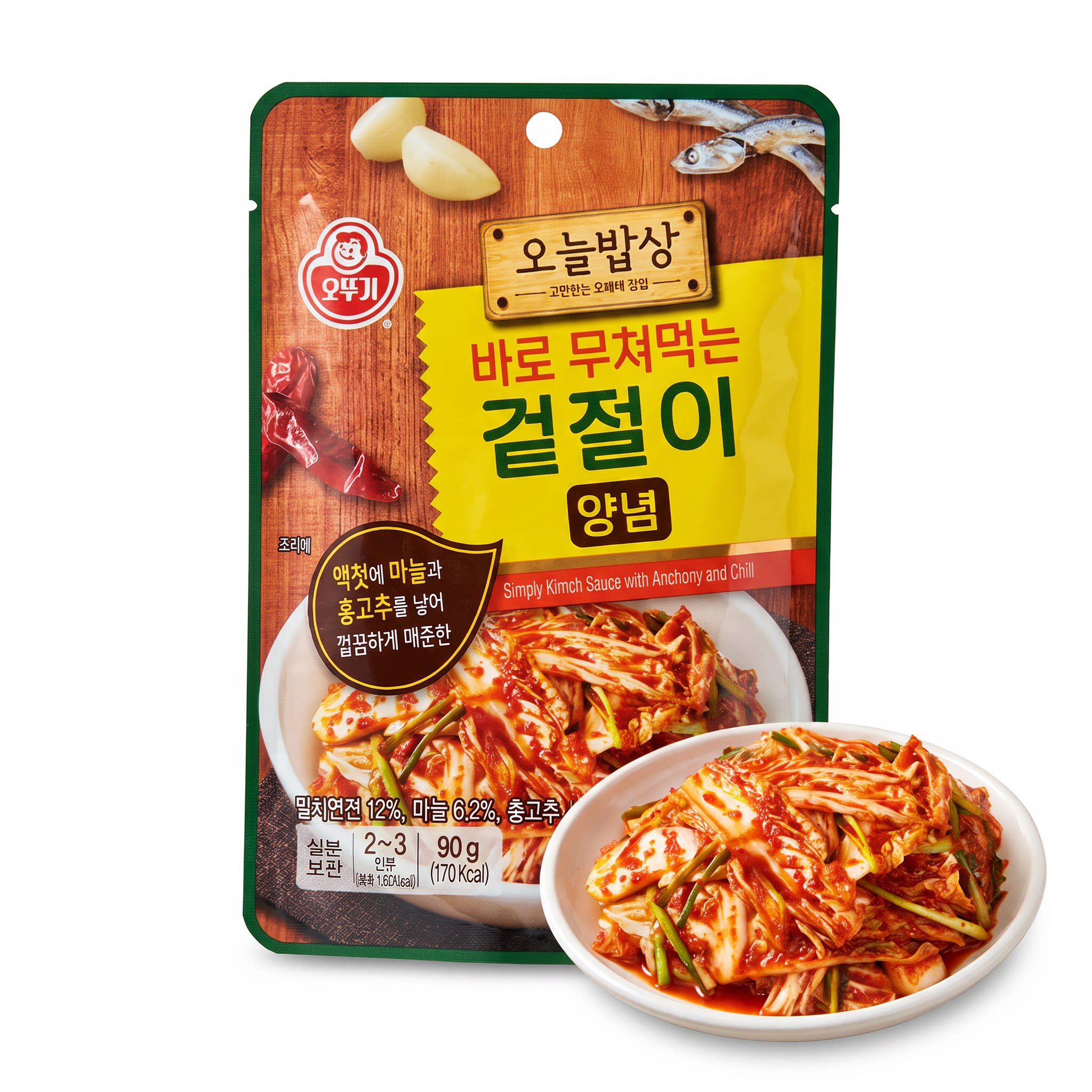 不倒翁韩式凉拌菜调味酱90g(2-3人份)韩国进口生拌白菜黄瓜爽脆辣