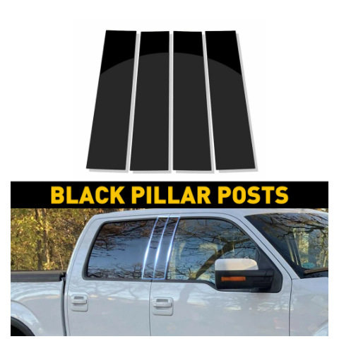 适用于福特 2004-2014款F-150车窗饰条2015-2021F150PC黑色中柱贴