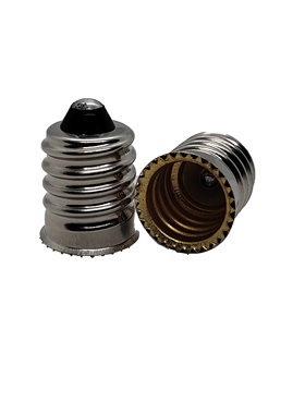 批发现货E14转E12灯头转换器白色灯座转接口E14螺口转换E12灯口