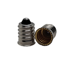 批发现货E14转E12灯头转换器白色灯座转接口E14螺口转换E12灯口