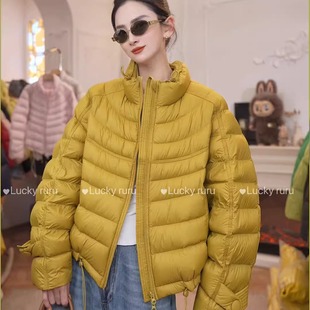 廓形轻便白鸭绒羽绒服 2025冬新款 90白鸭绒立领排骨款 羽绒服女短款