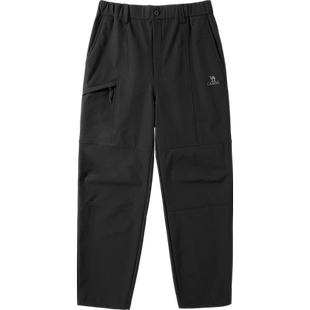 骆驼男装直筒工装裤男士2024新款秋季弹力束脚宽松运动休闲长裤子