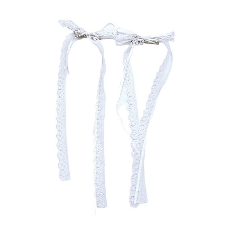 超仙蕾丝蝴蝶结飘带发夹甜美鸭嘴夹丝带小清新纯欲双马尾头饰,饰品/流行首饰/时尚饰品新,民族风发饰,淘宝优惠券,粉丝福利购,淘宝优惠卷