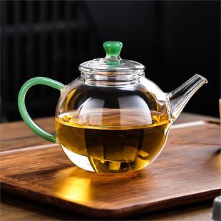 玻璃茶壶小号迷你一人专用小泡茶器绿茶壶耐热带过滤单个茶具 日式