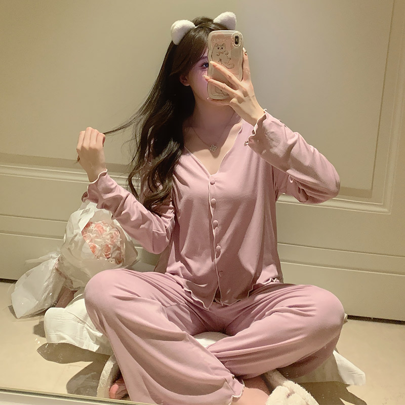 男友家2023秋女莫代尔睡衣法式甜美宫廷风花边公主长袖家居服套装属于什么档次？
