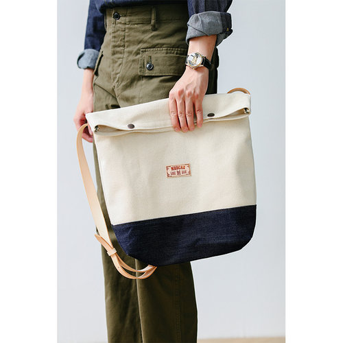 MBBCAR窄幅赤耳丹宁植鞣皮包包