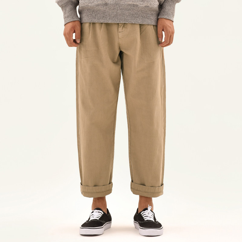 11OZ赤耳丹甯闊腿老爹褲 Mbbcar窄幅阿美咔叽寬松卡其斜紋休閑褲在類目 男裝, 休閒褲中 - 來自Buy2taobao.com提供專業的淘寶代購服務