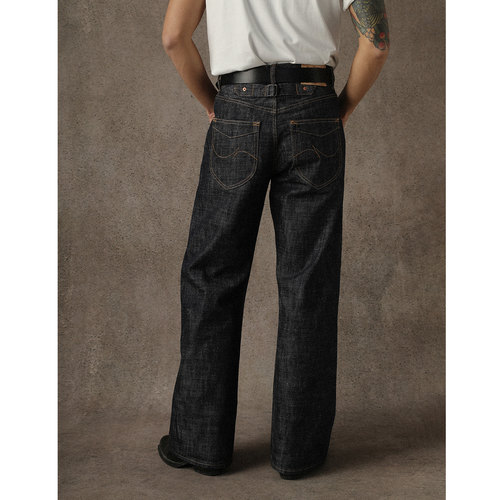 16OZ横竖爆竹赛络纺纱50s美式百货公司赤耳丹宁工作裤MBBCAR窄幅