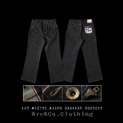 Mvc&Co.匠织 16.5OZ赛络纺绳染赤耳735中高腰微喇叭靴裤BOOTCUT