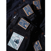 山海经毕方鸟15.7OZ赛络纺经纬双染赤耳丹宁705B牛仔西裤 窄幅MMC