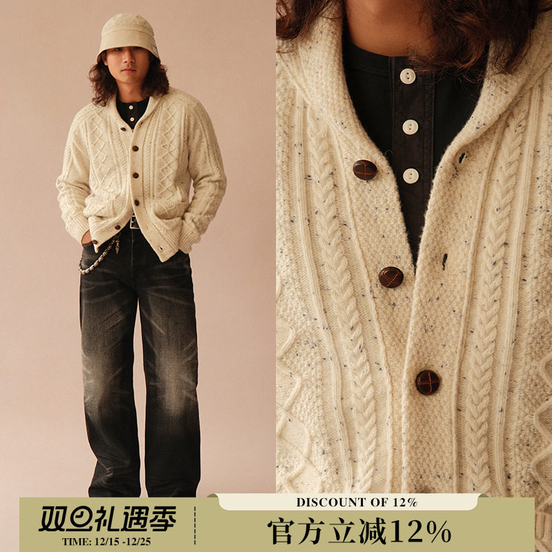 VTG系列7针羊毛混纺Ivy Rugged爱伦花纱毛衣 MBBCAR窄幅