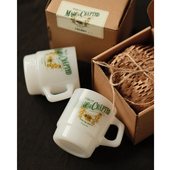 小众设计奶玉玻璃耐高温咖啡杯烫压植鞣皮杯垫周边套装 MBBCAR窄幅