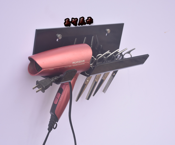 美容美发理发店发廊宠物店医院剪刀滚梳电吹风筒收纳整理工具支架