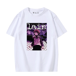 岩仓玲音周边T恤男女日系纯棉lain短袖动漫中村隆太郎夏宽松衣服