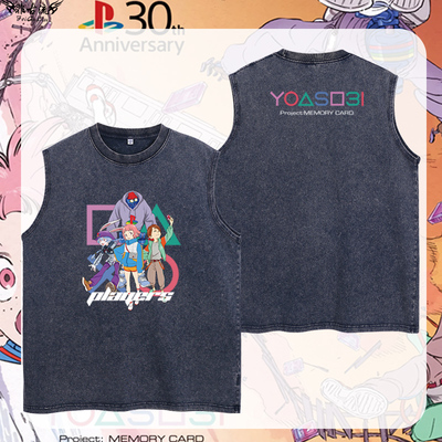 YOASOBI联名PlayStation动漫周边背心学生纯棉无袖t恤坎肩马甲夏