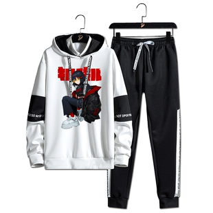斩服少女缠流子战斗热血卫衣套装男女日系动漫裤子cos宽松痛衣服