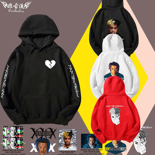 XXXTENTACION外套Hiphop潮连帽卫衣嘻哈男女欧美说唱高街衣服ins