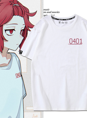 重音teto周边虚拟歌姬卡通同款短袖T恤男女纯棉cos服夏季宽松上衣