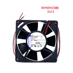 TYP 3414风扇24VDC 2.4W 原装德国 92*92*25MM 变频器散热风扇9cm