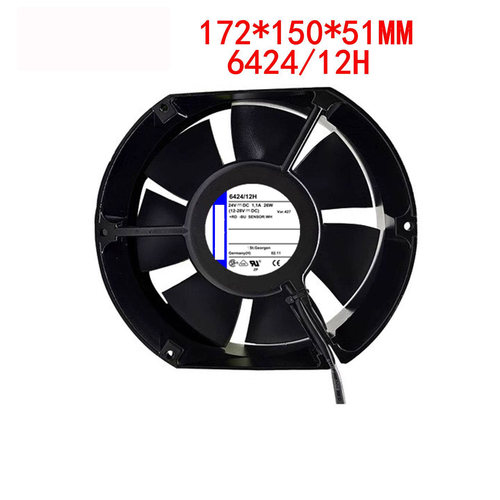 全新德国风扇 TYP 6424/12H风机 17251 24V 1.1a 26w散热风扇