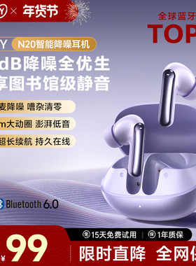 QCY N20主动降噪蓝牙耳机无线入耳式超长续航游戏通话降噪新款
