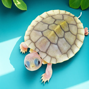 焦糖魔眼巴西龟变异白化巴西龟苗乌龟宠物观赏深水混养小乌龟活物