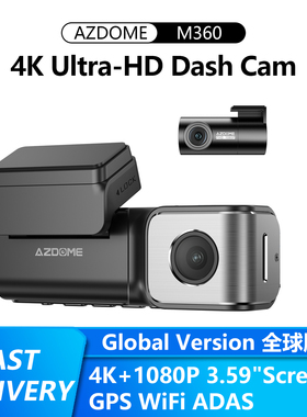 AZDOME 4K ADAS BSD Dash Cam M360 Car DVR GPS 5G WiFi Video