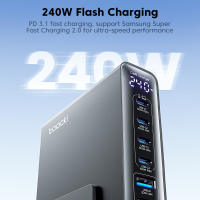 toocki 240W GaN USB C Charger 6 Ports Adapter is suitable for iPhone laptops, Hong Kong and Macao versions, UK and Korean versions, EU and European standard desktop chargers thumbnail 8