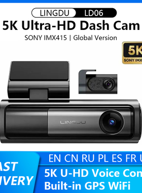 LINGDU LD06 Dash Cam Front 5K and Rear 2K WiFi GPS行车记录仪