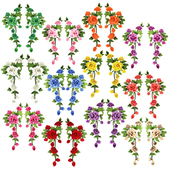 一对立体彩色刺绣布贴中国风时尚 补丁贴手缝对称舞蹈旗袍绣补贴花