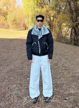 ZH25冬季New实拍美式高品质座山雕短款百搭棉服外套加厚保暖男女