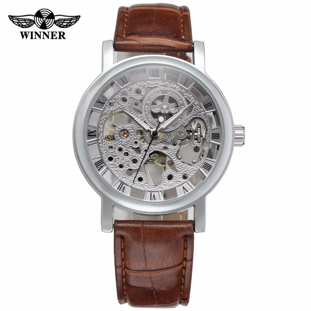 男士镂空商务休闲风机械手表