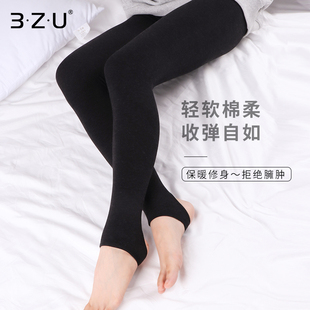 足装秀女士棉保暖打底裤秋冬瘦腿外穿加绒加厚黑色高腰提臀棉裤