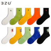 3·Z·U 亲肤棉袜 男袜秋冬中筒休闲时尚 足装 秀任意5双45.8元
