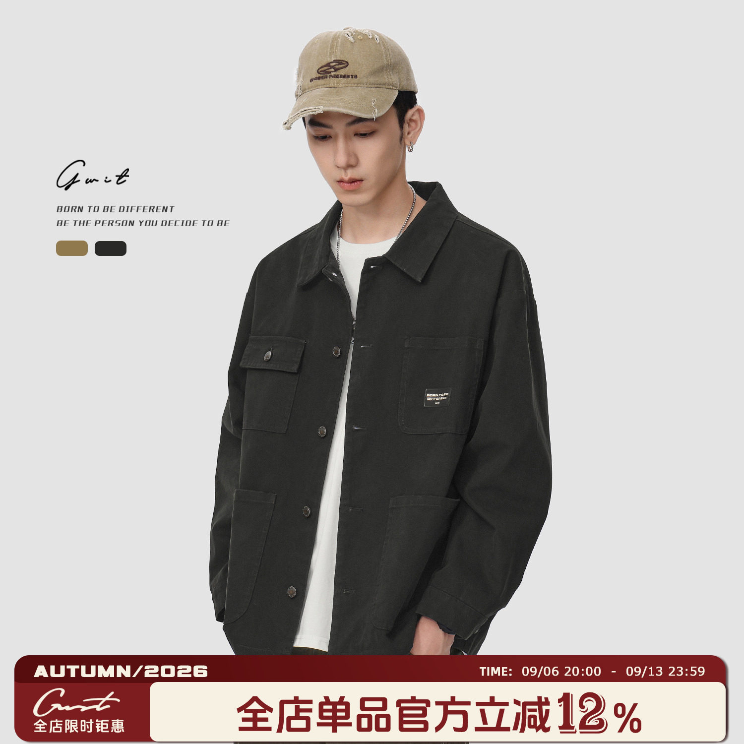 GWIT美式复古休闲工装外套图片