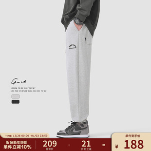 春秋针织篮球潮牌刺绣束脚运动裤 GWIT 休闲卫裤 美式 男 380g精梳棉