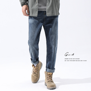 男士新款直筒牛仔裤