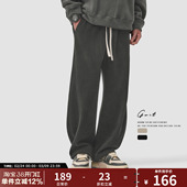 重磅奥粒绒加厚弯刀裤 休闲裤 冬季 垂感男士 保暖加绒运动卫裤 GWIT