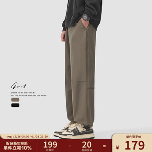 男 户外防风保暖锁温登山滑雪抽绳束脚加绒加厚休闲裤 GWIT 冬季