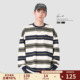 圆领条纹长袖 GWIT 潮牌体恤内搭上衣情侣打底衫 美式 T恤男 春秋新款