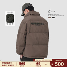 GWIT 90绒美式复古冬季面包服保暖外套户外短款潮牌加厚羽绒服男