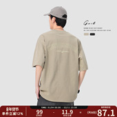 夏季 重磅新款 简约国潮宽松潮流体恤半袖 GWIT 潮牌纯棉短袖 T恤男