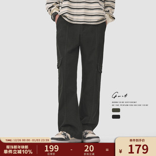 美式 裤 重磅cargo大口袋休闲裤 重工水洗做旧工装 男 春秋高街裤 GWIT