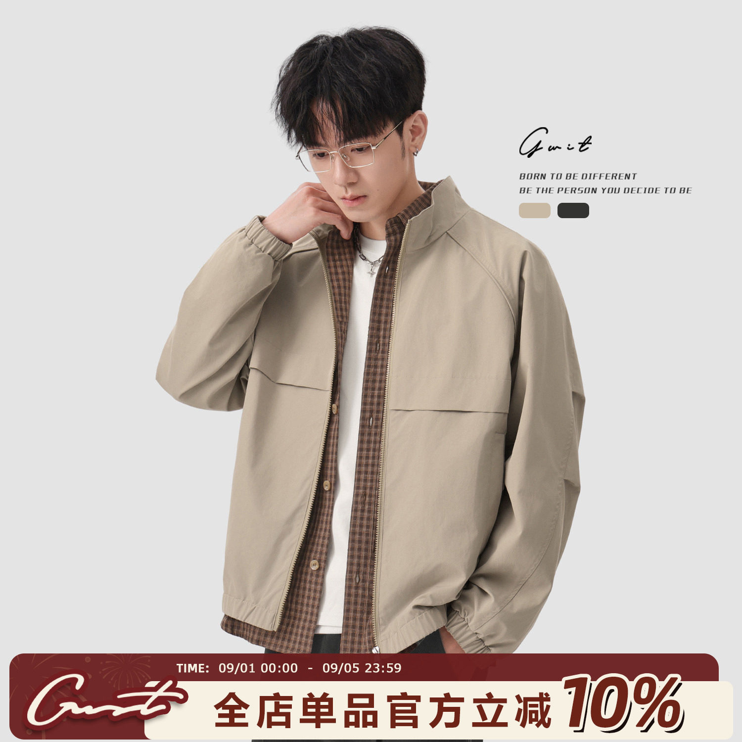 GWIT美版Poplin哈灵顿防风夹克图片