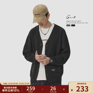 男 休闲春秋美拉德上衣外穿线衣cleanfit毛衣针织开衫 GWIT 美式