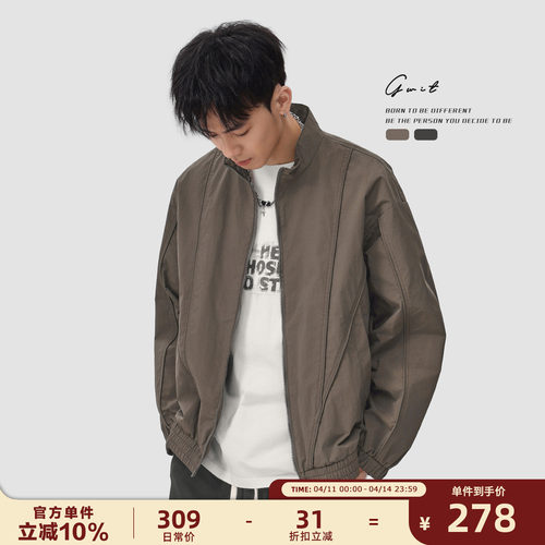 GWIT春秋嵌条硬壳短款夹克